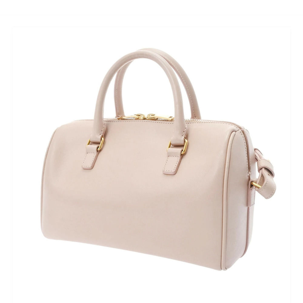 Saint Laurent Duffle Bag Leather Handbag Pink Baby